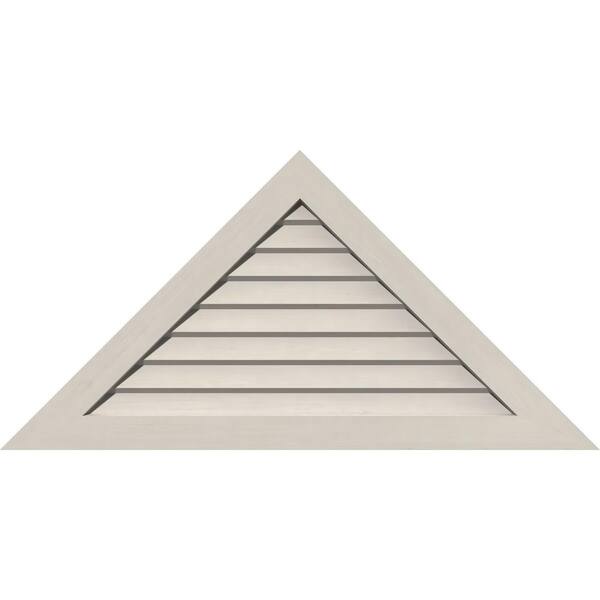 Ekena Millwork 62.5 in. x 18.125 in. Triangle Primed Smooth Western Red Cedar Wood Paintable Gable Louver Vent