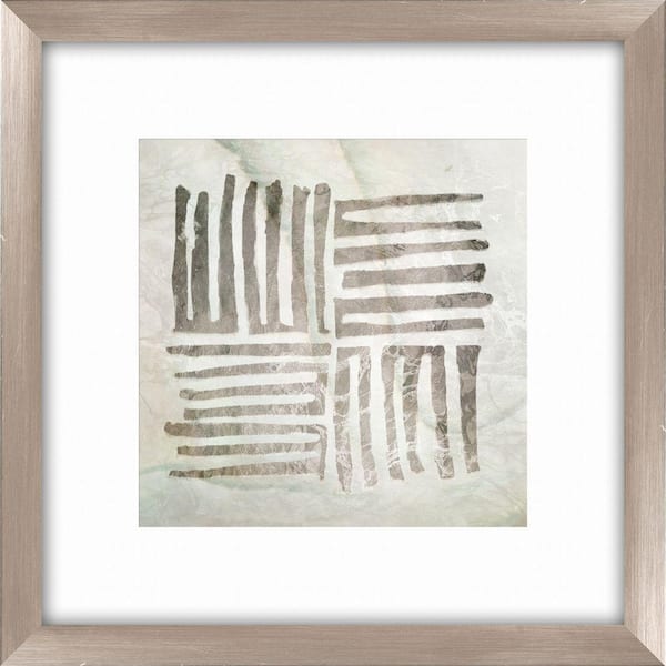 PTM Images 20-1/2 in. x 20-1/2 in. "Tribal Etched Lines A" Framed Wall Art