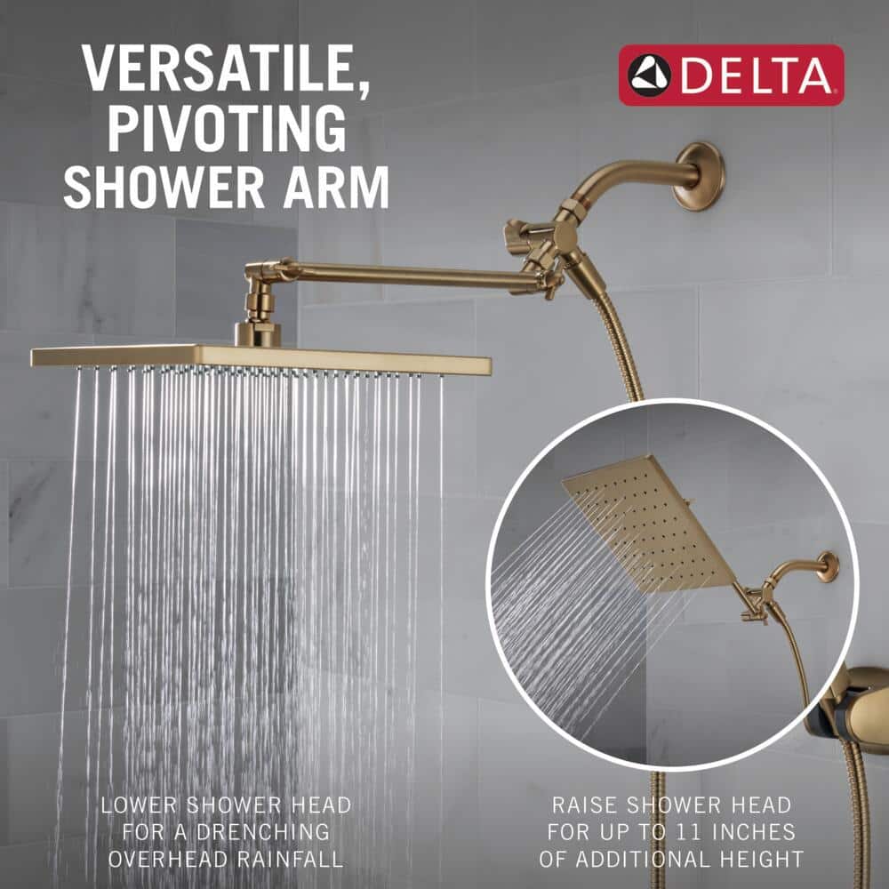 Champagne Bronze 10-inch Raincan Shower Head and Handheld Combo