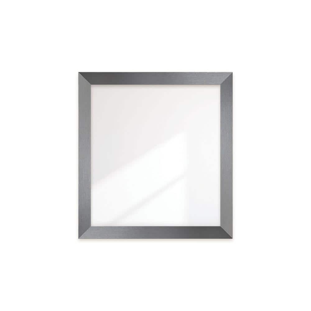 BrandtWorks Dark Gray Textured Framed Wide Wall Mirror 37 in. W x 40 in. W 100W3112 The Home Depot