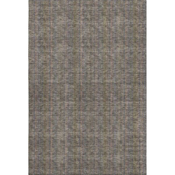 Mayfield Premium Machine Washable Abstract AMF982 Taupe 8 ft. x 10 ft. Area Rug