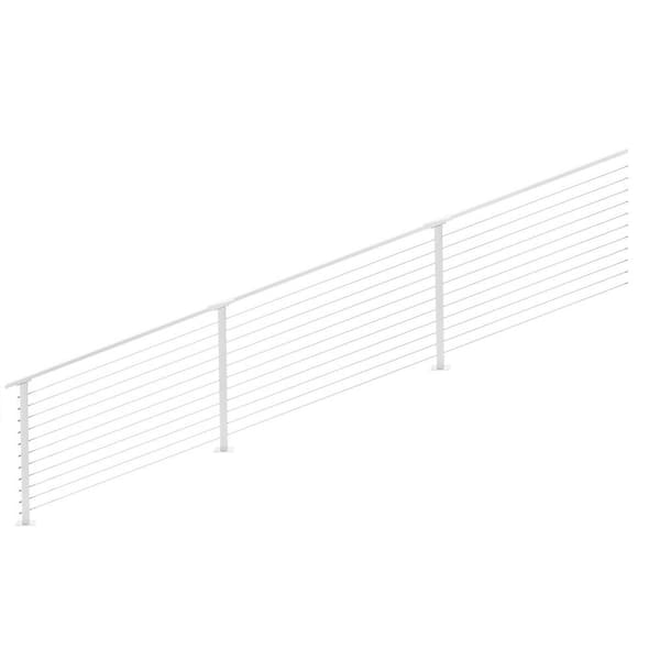 CityPost 24 ft. Stair Cable Railing in White