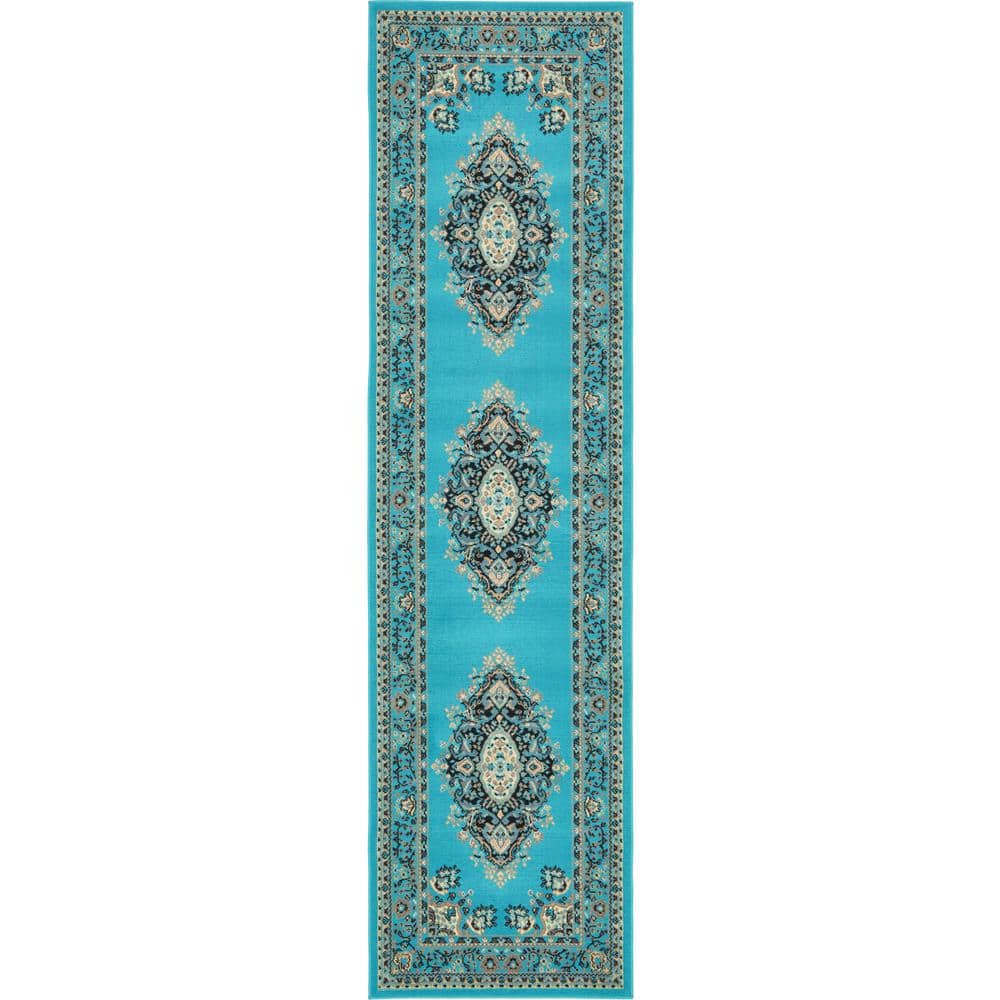 Reza Washington Turquoise 2' 7 x 10' 0 Runner Rug price history on PriceWatchPro