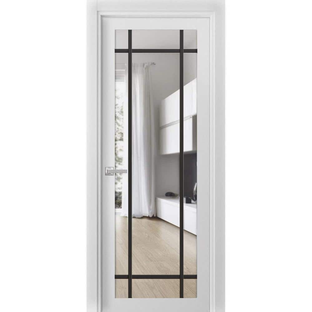 2266 42 in. x 84 in. Right-Hand/Inswing Solid Clear Glass White Single Prehung Interior Door with Hardware price history on PriceWatchPro