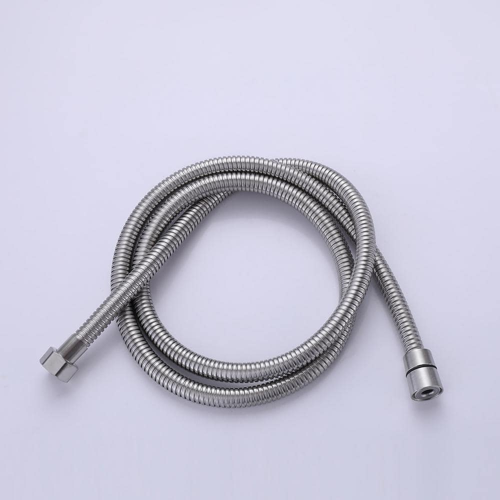 Large Brushed Nickel Rain Shower Faucet with Handheld