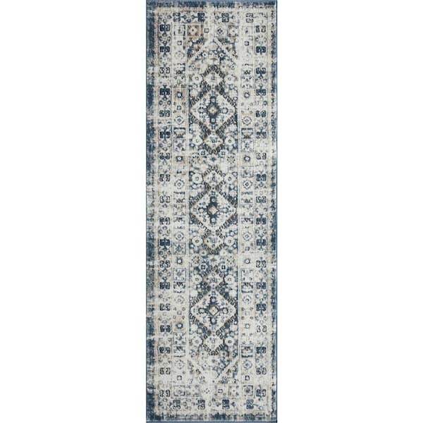 Kehleigh Avelanz Cream 2 ft. x 6 ft. 7 in. Oriental Polypropylene Indoor Runner Rug