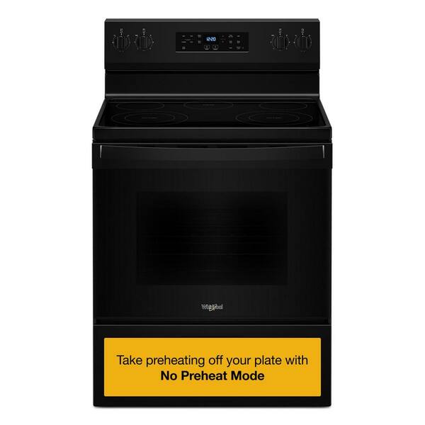 30 in. 5-Burner Elements Freestanding Electric Range in Black with Dual Elements and No Preheat Mode