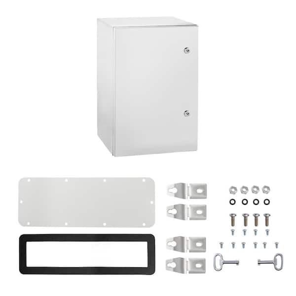 Metal Electrical Enclosure-24 x16 x 12 in. Wall-Mounted Junction Box in Carbon Steel Mounting Plate