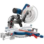 15 Amp 12 in. Corded Dual-Bevel Sliding Glide Miter Saw with 60 Tooth Saw Blade
