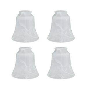 4-3/4 in. Alabaster Bell Shaped Ceiling Fan Replacement Glass Shade (4-Pack)