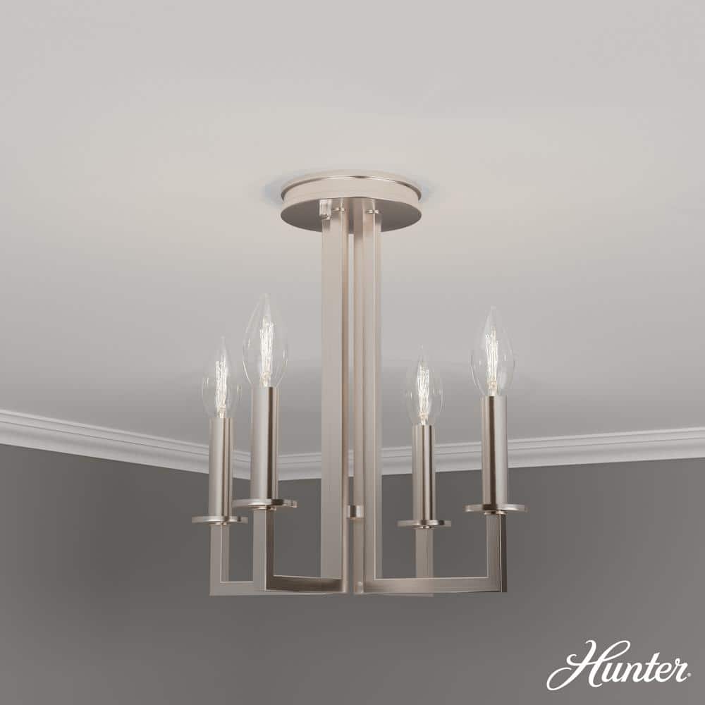 Bearden 13 in. 4-Light Brushed Nickel Semi-Flush Mount price history on PriceWatchPro