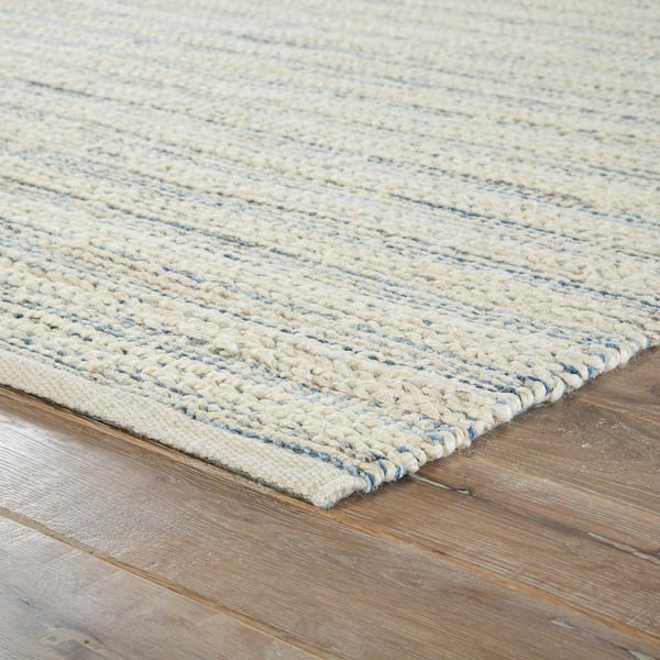 Himalaya White 2 ft. 6 in. x 9 ft. Stripe Runner Rug
