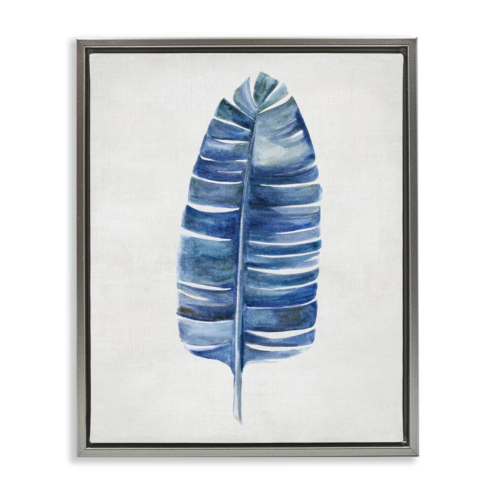 Single Fan Plant Sprig by Hannah Dawson Gray Floater Frame Nature Graphic Art Print 21 in. x 17 in. price history on PriceWatchPro