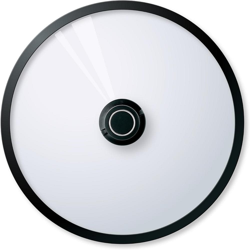 12.5 in. Diameter Tempered Glass Nonstick Cookware Wok Lid-Pot Lid with Adj