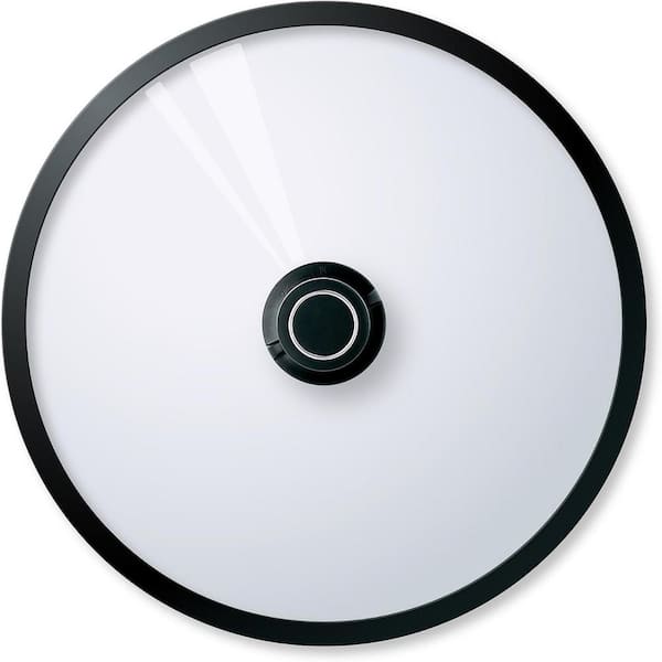 12.5 in. Diameter Tempered Glass Nonstick Cookware Wok Lid-Pot Lid with Adjustable Vented Knob for Steam Control