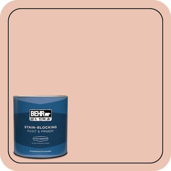 BEHR ULTRA 1 qt. Home Decorators Collection #HDC-CT-14 Coral Coast Extra Durable Satin Enamel Interior Paint & Primer