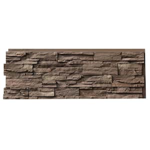 Country Ledgestone 43.5 in. x 15.5 in. Faux Stone Siding Panel in Himalayan Brown (4-Pack)