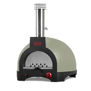 Infinity 50 in. Wood/Gas Hybrid-2 Outdoor Pizza Oven in Olive Green