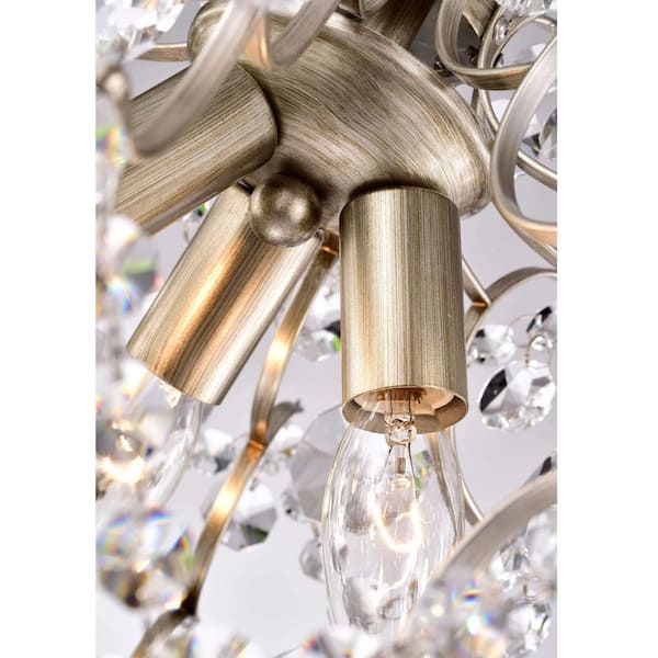 Jojospring Daisy 16 in W Indoor 3Light Brushed Champagne Silver