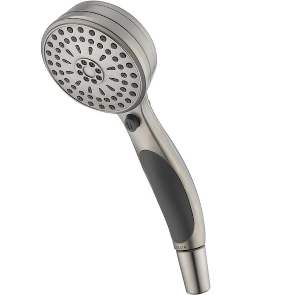 Delta ActivTouch 9-Spray Patterns 1.75 GPM 3.75 in. Wall Mount Handheld Shower Head in Stainless