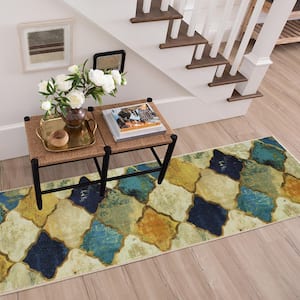 Hamilton Gold 2 ft. 6 in. x 8 ft. Distressed Runner Rug