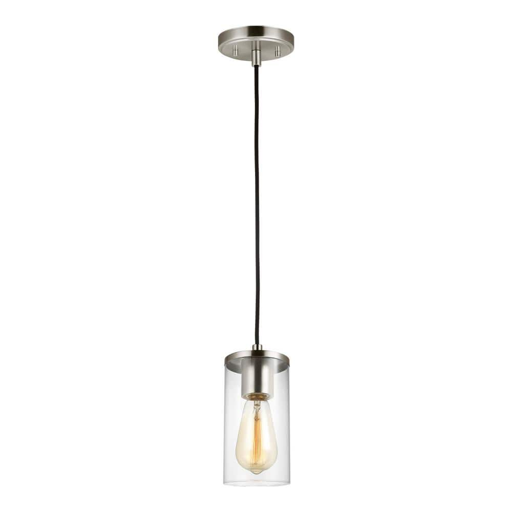 Generation Lighting Zire 1-Light Brushed Nickel Hanging Mini Pendant ...