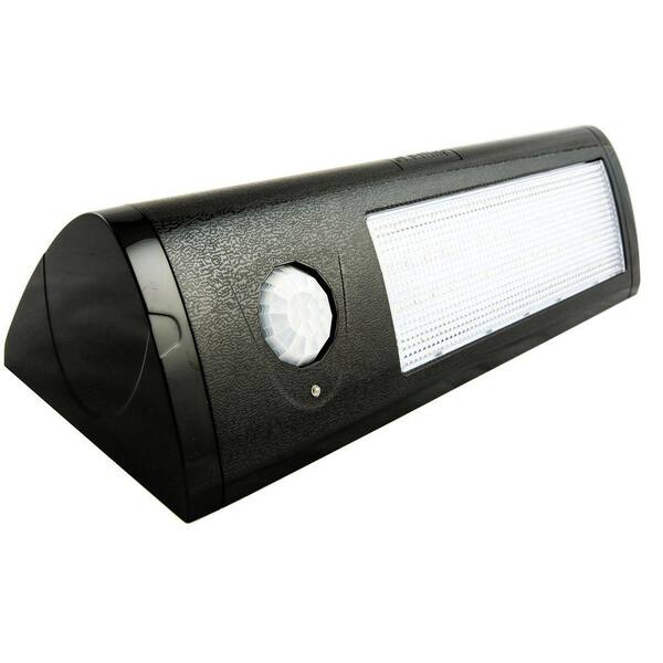 eLEDing 160 Degree Black Motion Activity Self-Contained Outdoor LED Solar Light Security/Flood/Spot Light
