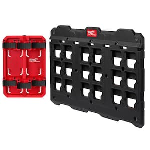 Packout Long Handle Tool Rack with Packout Large Wall Plate
