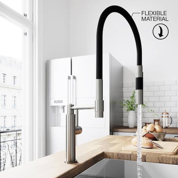 Norwood Single-Handle Pull-Down Sprayer Kitchen Faucet in Stainless Steel Norwood Single-Handle Pull-Down Sprayer Kitchen Faucet in Stainless Steel