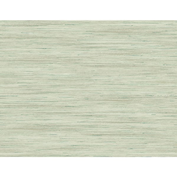 60.75 sq. ft. Coastal Haven Seaglass Loe Sanctuary Stria Embossed Vinyl Unpasted Wallpaper Roll
