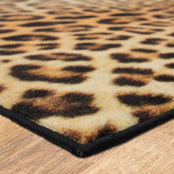 Mohawk Home Cheetah Spots Tan 5 ft. x 8 ft. Animal Print Area Rug