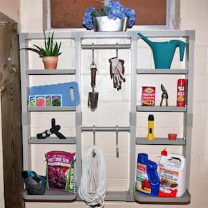 48 in. x 48 in. Organization Kit with Uni-Frame including 8 Durable PVC Shelves and 4 Hooks