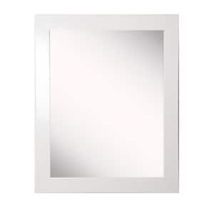Large Rectangle White Modern Mirror (43.5 in. H x 37.5 in. W)