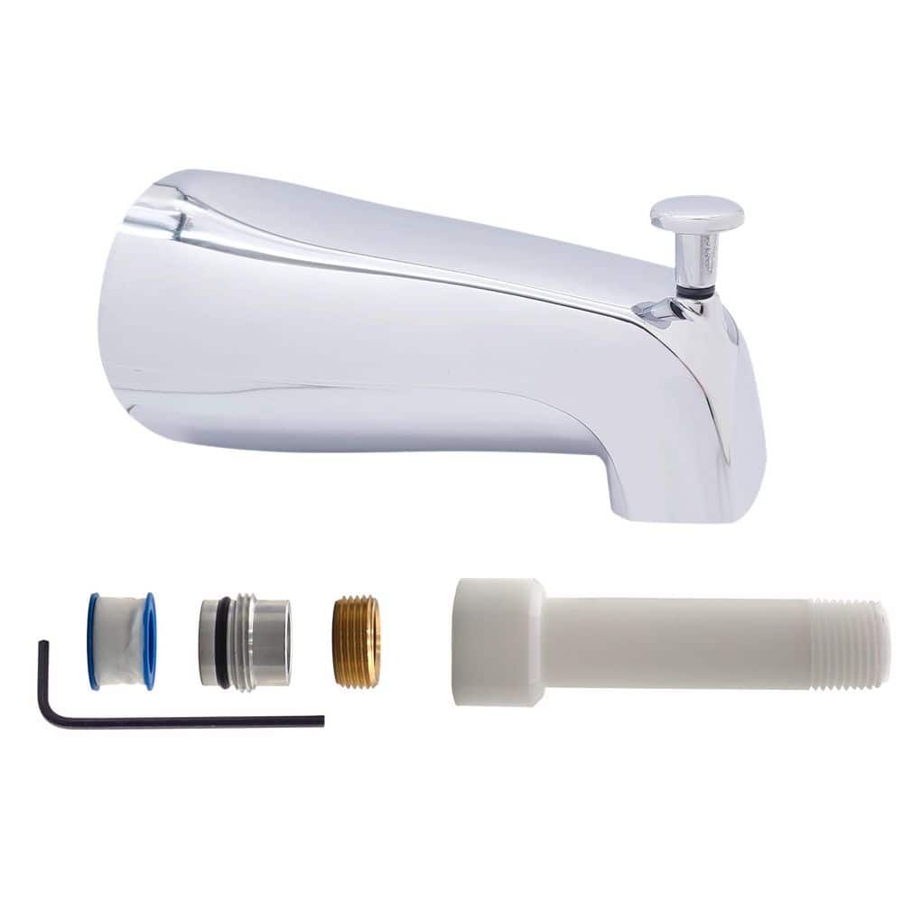 Universal Fit 5-1/4 in. Diverter Tub Spout, Zinc in Polished Chrome price history on PriceWatchPro
