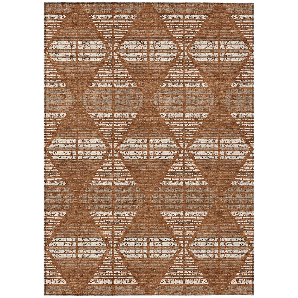Chantille Machine Washable Indoor/Outdoor Abstract ACN2672 Paprika 3 ft. x 4 ft. Area Rug price history on PriceWatchPro