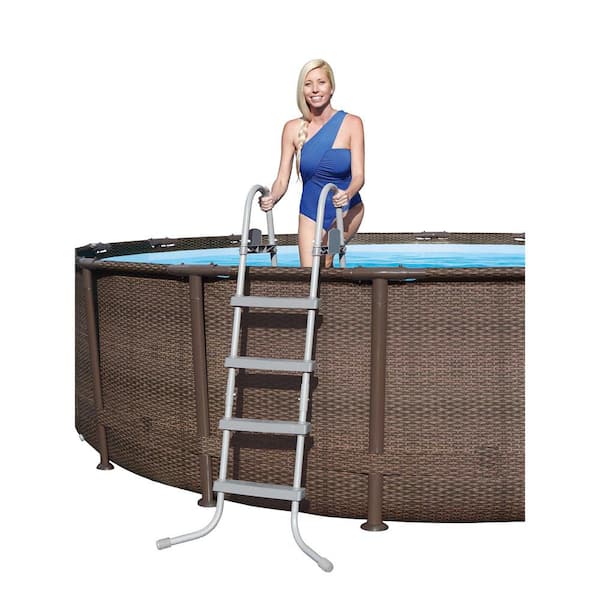 Bestway 15123E-BW 14 ft. x 42 in. Deep Power Steel Metal Frame Above Ground Swimming Pool Set with Pump - 2