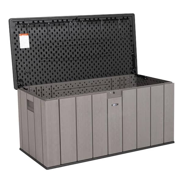 LIFETIME PRODUCTS 60-in L x 24-in 130- Gallons Tan Deck Box in the Deck  Boxes department at