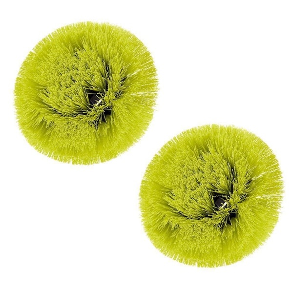 Medium Bristle Round Brush with Hex Shank Compatibility (2-Pack)