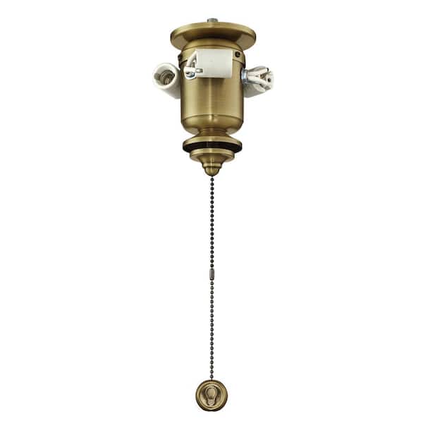 FANIMATION 3-Light Antique Brass Ceiling Fan Bowl Fitter LED Light Kit