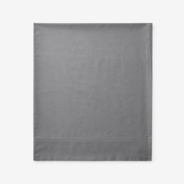 The Company Store Legends Hotel Supima Extra Deep Percale Pewter Cotton King Flat Sheet