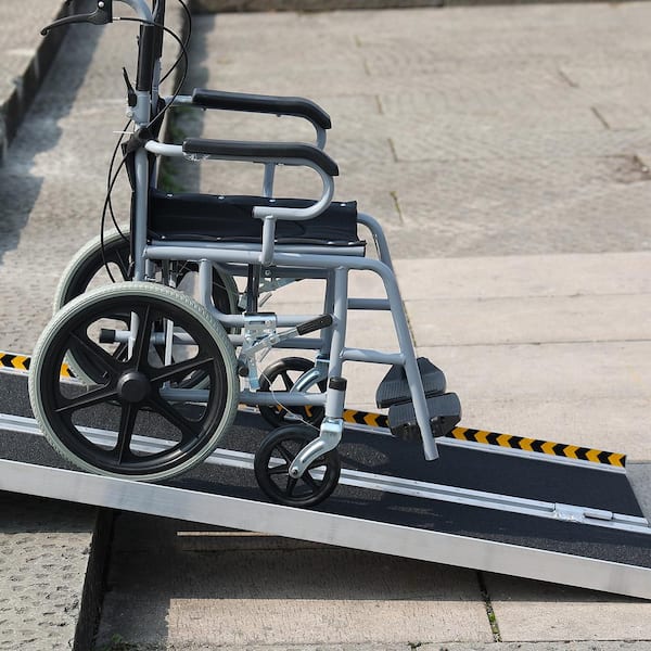 SKYSHALO 4 ft. Portable Wheelchair Ramp 48 in. L x 29 in. W