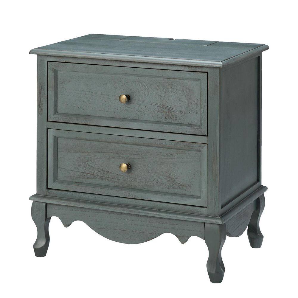 Elpenor 24"Wx16"Dx24"H Tall 2 - Drawer Walnut Nightstand - thumbnail 8