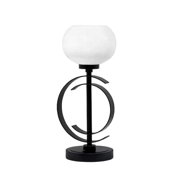 Unbranded Delgado 16.5 in. Matte Black Piano Desk Lamp with White4 Muslin Glass Shade