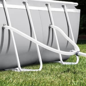 20 ft. x 10 in. x 48 in. Prism Frame Oval Swimming Pool Set Kit with Pump and Canopy