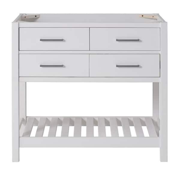Harrison 36 in. W x 21 in. D x 34 in. H Bath Vanity Cabinet without Top in White
