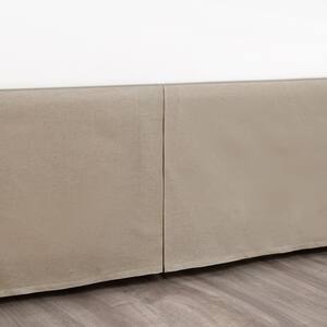 16 in. Faux Linen Queen Bed Skirt