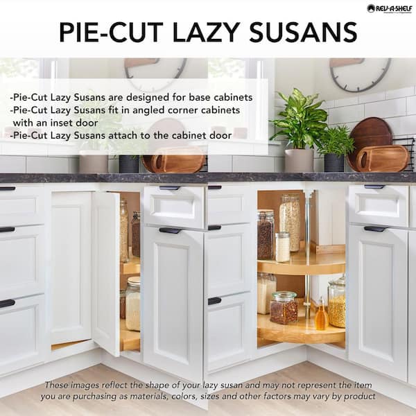 Rev-A-Shelf 2-Shelf White 28 in. Lazy Susan Pie-Cut Polymer