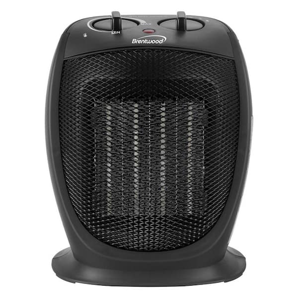 Brentwood H-C1602BK 1500-Watt Electric Ceramic Portable Space Heater with 5000 BTUs