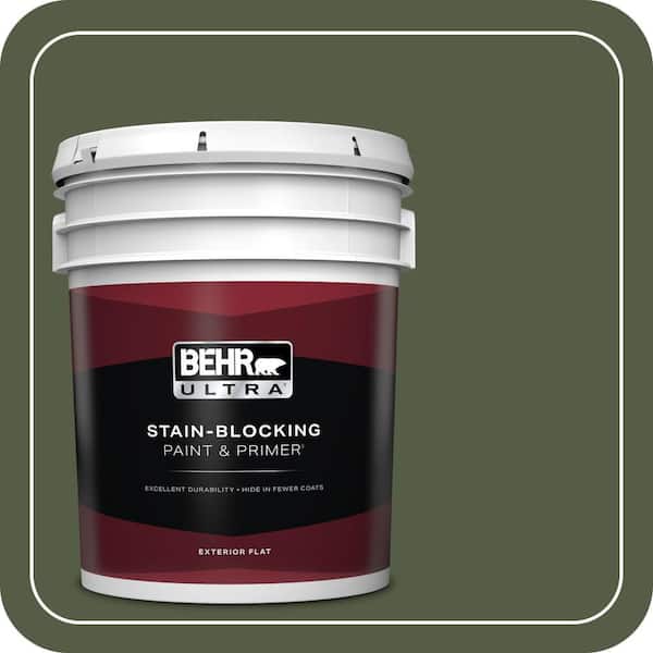 BEHR ULTRA 5 gal. #420F-7 Forest Ridge Flat Exterior Paint & Primer