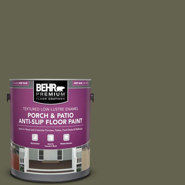 BEHR PREMIUM 1 gal. #400F-7 Groundcover Textured Low-Lustre Enamel Interior/Exterior Porch and Patio Anti-Slip Floor Paint